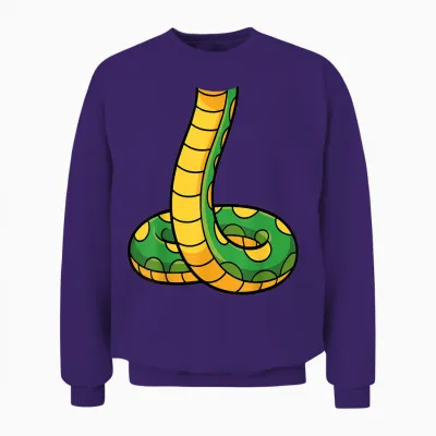 Snake Shirt Adult Men Women Children Green Body Snake Costume Unisex Sweatshirt - Purple