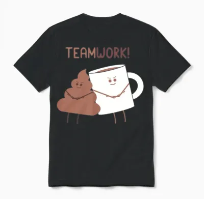 Teamwork Motivation Gift Funny Design Unisex T-Shirt - Black