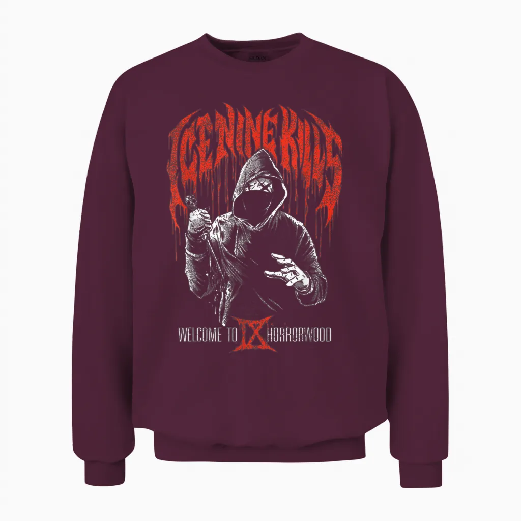 Ice Nine Kills - Mystery Killer T-Shirt, Black Unisex Sweatshirt in Maroon