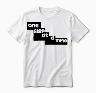 One Step at a Time-Breast Cancer Awareness Unisex T-Shirt - White