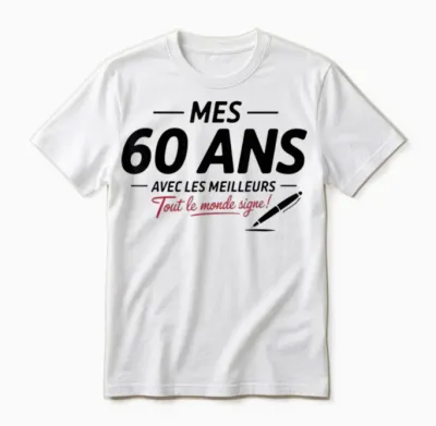 60th Birthday Man Woman 60 Years 1965 Funny Gift Unisex T-Shirt - White