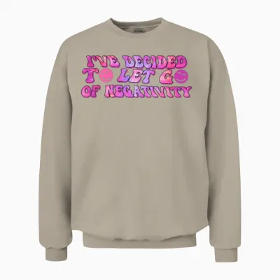 Motivational Affirmation Groovy Tie Dye Retro Hipp Unisex Sweatshirt - Sand