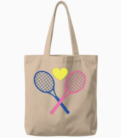 Tennis 1 Tote Bags - Natural