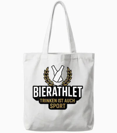 Drinking Is Also Sport - Beer Sportsman Tote Bags - White