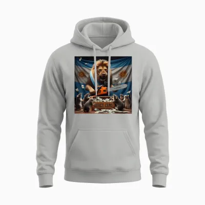 Zero Deficit - Viva La Libertad Carajo - Javier Milei T-Shirt, Black, S Unisex Hoodie - Ash