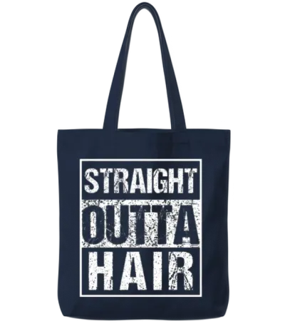 Funny Balding Bald Guy Skin Head Bald Head Tote Bags - Navy