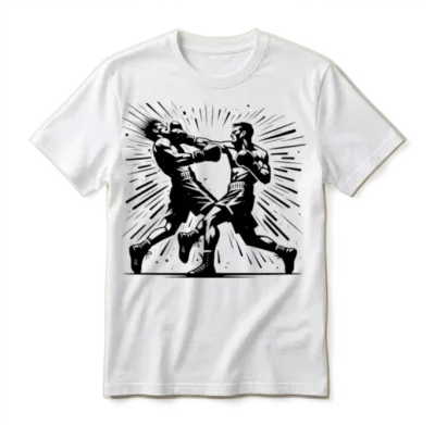 Retro Boxing Action the Decisive Punch Unisex T-Shirt - White