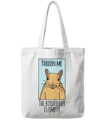 Squirrel Gag Funny Squirrel Lover Tote Bags - White