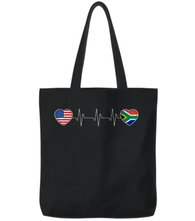 South Africa Tote Bags - Black