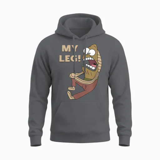 Mademark X Spongebob Squarepants - Fred the Fish - My Leg! Unisex Hoodie in Charcoal