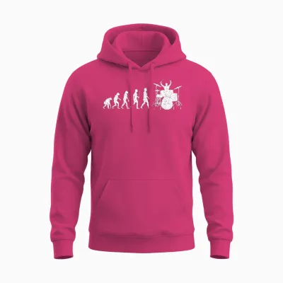 Schlagzeuger Evolution Drummer Schlagzeug Musikinstrument Unisex Hoodie - Heliconia
