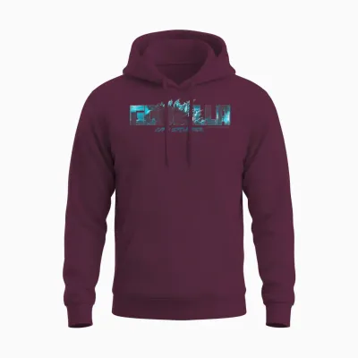 Godzilla X Kong Heavy Metal Godzilla City Stomper Unisex Hoodie - Maroon
