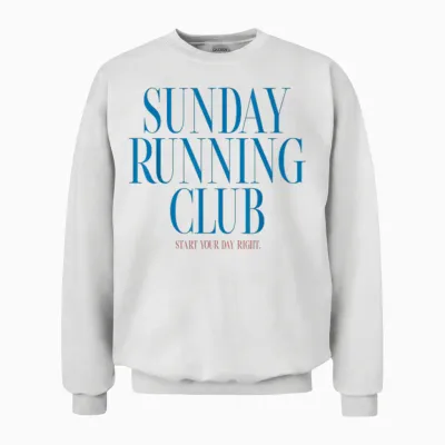 Sunday Running Club, Jogging, Sport, Gesundheit Unisex Sweatshirt - White