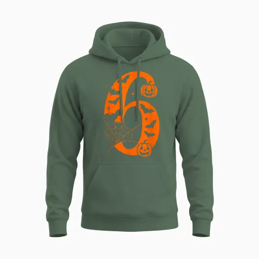 Women Men Couple Halloween Costume 6 7 Rizz Six Seven Meme Unisex Hoodie - Military Green