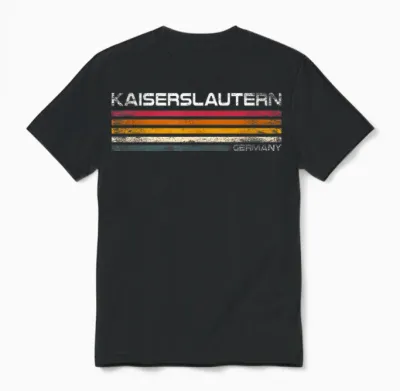 Kaiserslautern Retro Design Kaiserslautern Souvenir Germany Unisex T-Shirt - Black