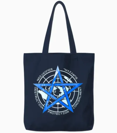 Goc Global Occult Coalition Scp Foundation Villain Tote Bags - Navy