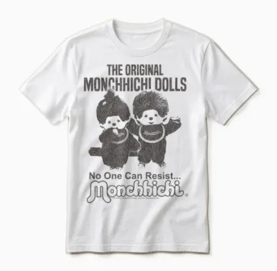 Monchhichi the Original Dolls No One Can Resist Old Photo Unisex T-Shirt - White
