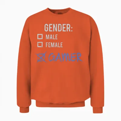 Gender: Gamer! Unisex Sweatshirt - Orange