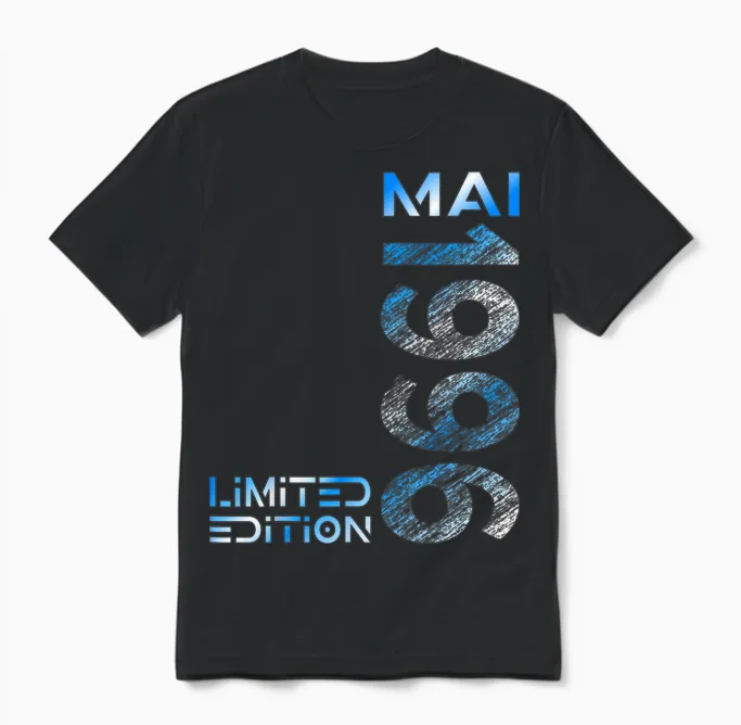 Limited Edition Mai 1996 Mann Frau 30. Geburtstag Unisex T-Shirt in Black