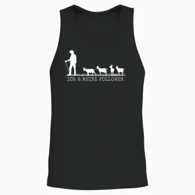 Ich Und Meine Follower Goat Holder T-Shirt, Black Unisex Tank Top - Black