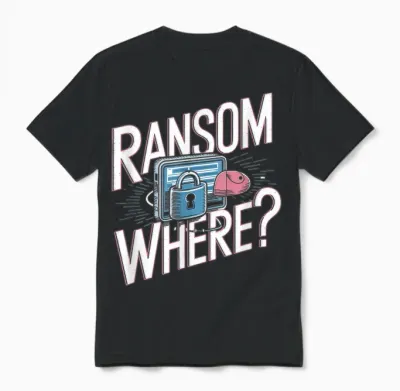 Cyber Security Tech Support Fun Hacker Ransomware Pun Unisex T-Shirt - Black