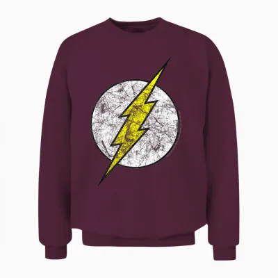 Graphique Vibrant Du Symbole Du Héros Lightning Bolt Unisex Sweatshirt - Maroon