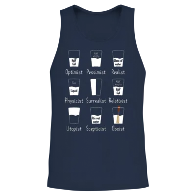 Oboe Water Orchestra Musician Oboist Optimist Unisex Tank Top - Navy