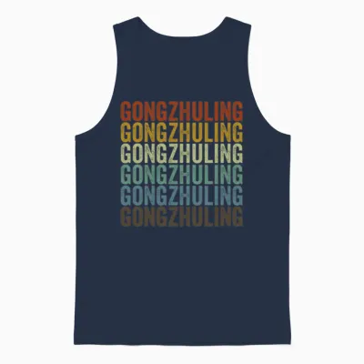 Gongzhuling China Retro Vintage Unisex Tank Top - Navy