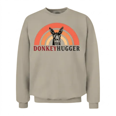 Donkey Hugger Donkeyhugger Funny Unisex Sweatshirt - Sand