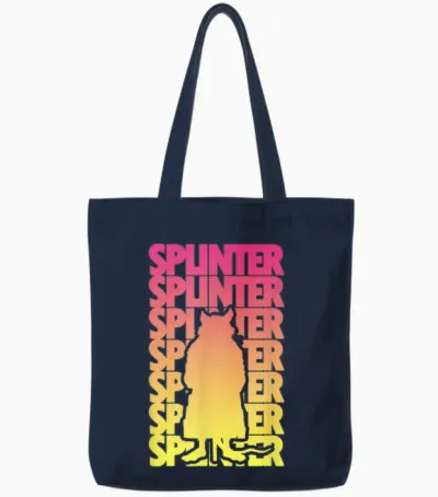 Master Splinter - Gradient Silhouette Tote Bags - Navy