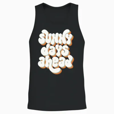 Sunny Days Unisex Tank Top - Black