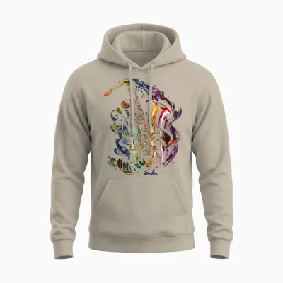 Saxophon Musiker Saxophon Geschenk Unisex Hoodie - Sand