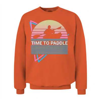 Kayak Kayaking Retro Unisex Sweatshirt - Orange