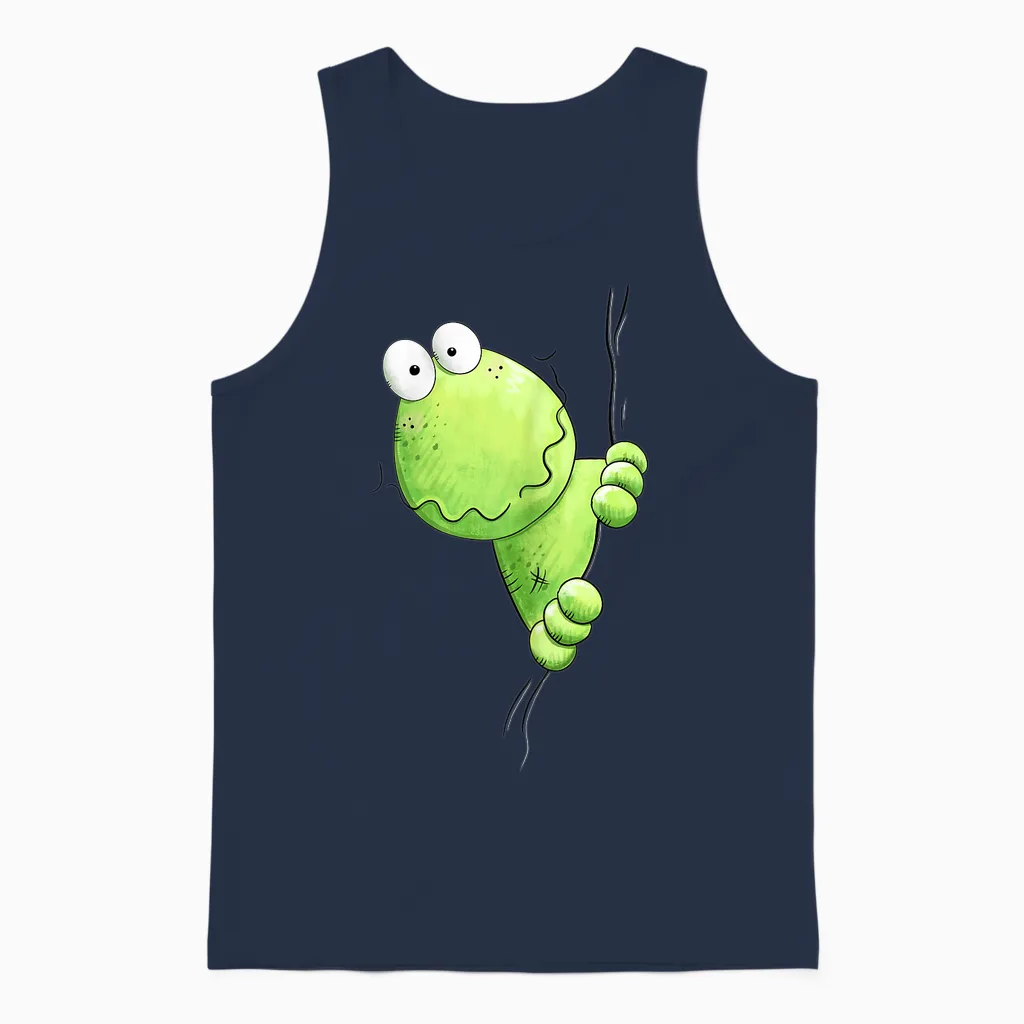 Modartis Quak Frosch Cartoon I Quakfrosch Für Frosch Freunde T-Shirt, Unisex-Erwachsene, Schwarz, Klein Unisex Tank Top in Navy