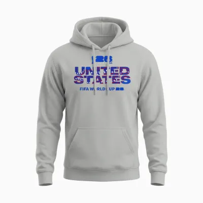 Coupe Du Monde De La Fifa 26 Usa Hôte Stars and Stripes Unisex Hoodie - Ash
