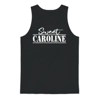 Sweet Caroline White 3 Unisex Tank Top - Black – 1