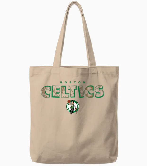 Nba - Boston Celtics Logo Knockout Weiß Tote Bags in Natural