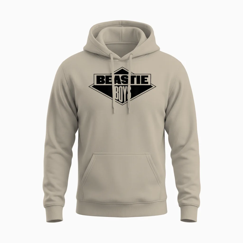 The Beastie Boys Timeless Music Printed Hip Hop Retro T-Shirt, Blue, S Unisex Hoodie in Sand