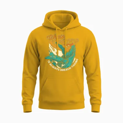 Whale Watching Is Always Breach-Taking Whale Unisex Hoodie - Gold