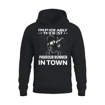 Parkour Free Running Funny Unisex Hoodie - Black