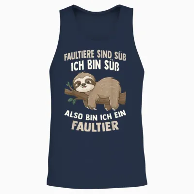 Faultiere Sind Süß Ich Bin Süß Also Bin Ich Ein Faultier Unisex Tank Top - Navy