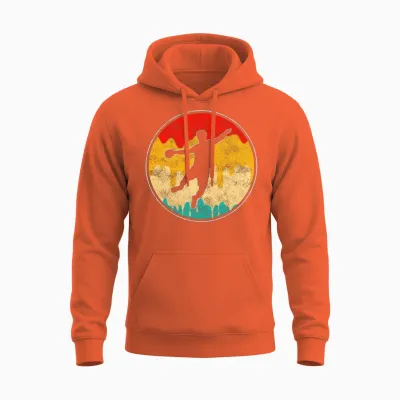Handball Retro Unisex Hoodie - Orange