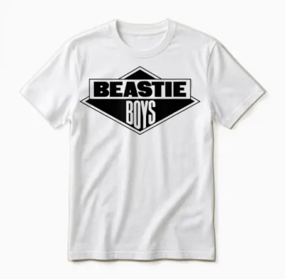 The Beastie Boys Timeless Music Printed Hip Hop Retro T-Shirt, Blue, S Unisex T-Shirt - White