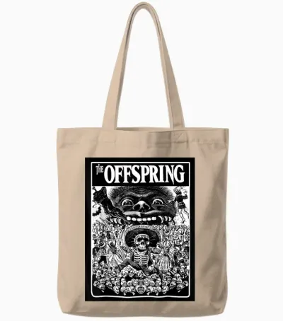 The Offspring Official Crowd Logo Tote Bags - Natural