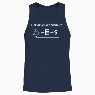 Life of an Accountant Wife T Shirts Unisex Tank Top - Navy