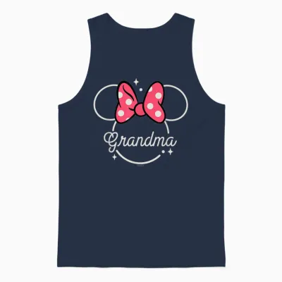 Disney Minnie Mouse Grandma Head Icon Magic Mother’s Day Unisex Tank Top - Navy