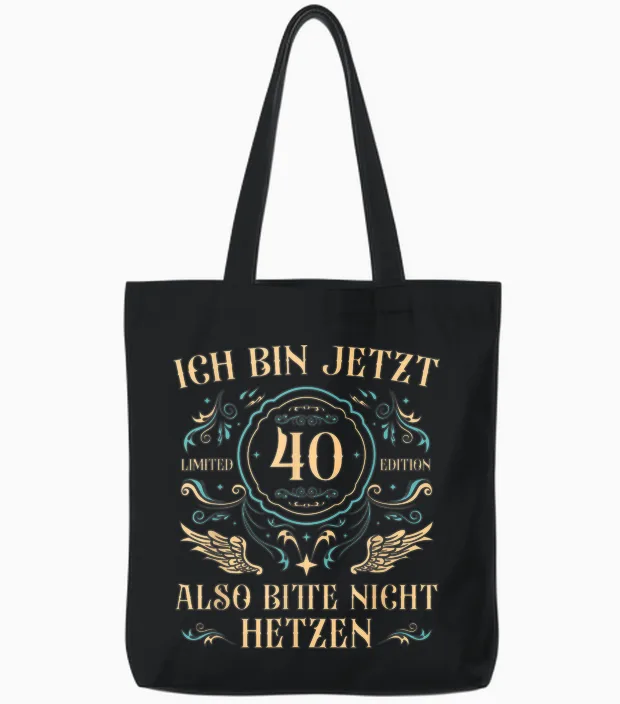 Herren 40 Jahre Alt 40er Papa 40. Geburtstag Tote Bags in Black