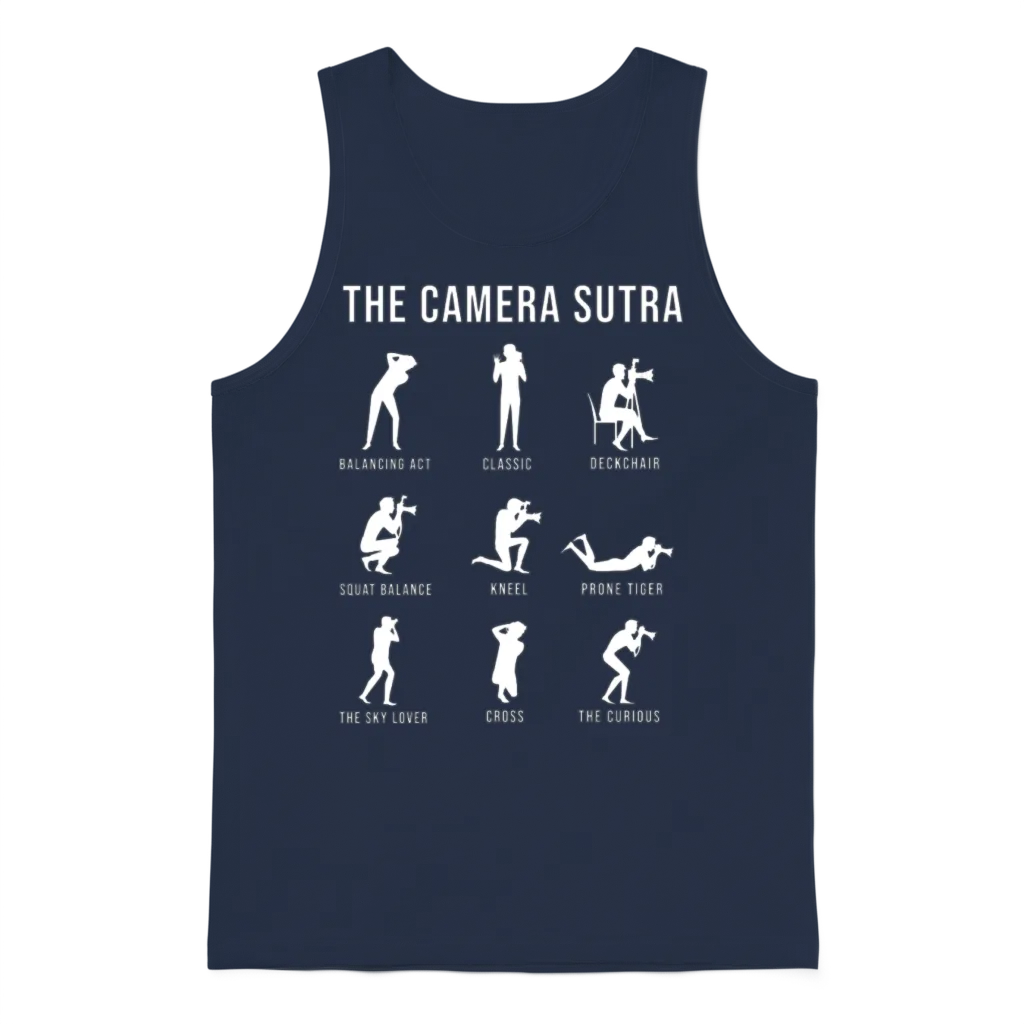 Photographer, the Camera Sutra, Funny Giftidea Unisex Tank Top - Navy