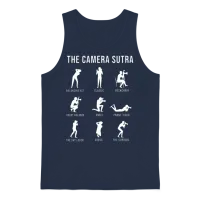 Photographer, the Camera Sutra, Funny Giftidea Unisex Tank Top - Navy – 1