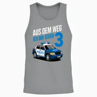 Polizei 3. Geburtstag Aus Dem Weg Ich Bin Schon 3 Unisex Tank Top in Sport Grey - 2
